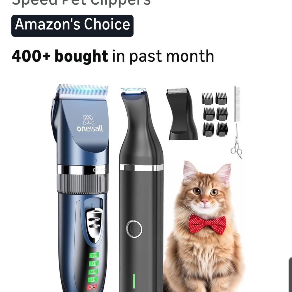 Onesall Pet Clippers Set - Blue and Black